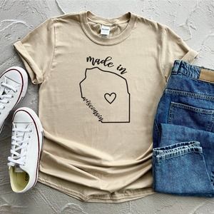 Made In Wisconsin Shirt, Wisconsin Shirt, Wisconsin State Shirt, State Shirt
